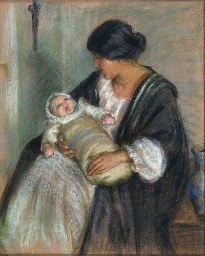 Mère et bébé en pleurs - Alice Pike Barney