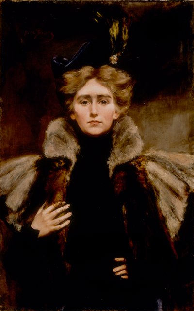 Natalie en cape de fourrure, 1897 - Alice Pike Barney