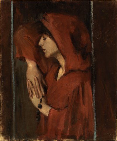 Femme à la capuche rouge, fin 19e-début 20e siècle - Alice Pike Barney
