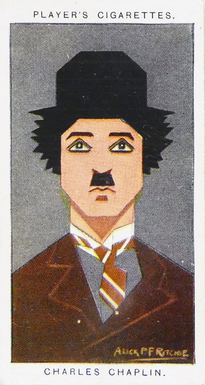 Carte de cigarette Player de 1926 représentant : Charlie Chaplin - Alick Penrose Forbes Ritchie