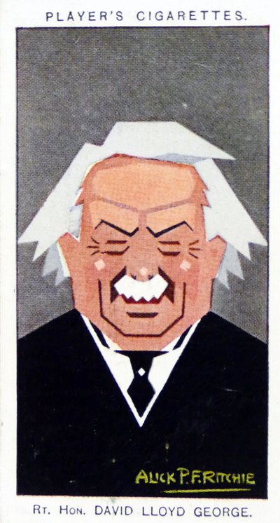 Carte de cigarette Player de 1926 représentant : David Lloyd George - Alick Penrose Forbes Ritchie