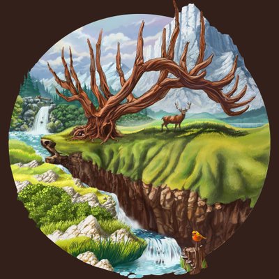 Paysage serein avec arbre tordu - Alirıza ÇAKIR