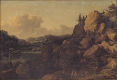 Paysage de montagne avec un couple de cavaliers au premier plan - Allaert van Everdingen