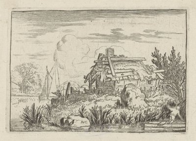 Maison délabrée au bord de l