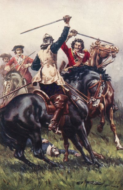 Combat entre un Ironside et un Cavalier - Allan (after) Stewart