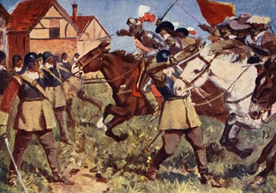 La charge de Rupert à Edgehill - Allan (after) Stewart