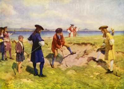 Le premier quatuor international, golfeurs au 17e siècle - Allan (after) Stewart