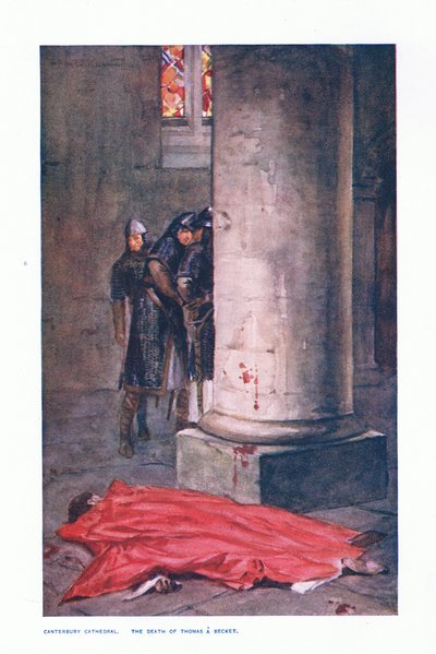 Cathédrale de Canterbury : La mort de Thomas A Beckett, illustration de 