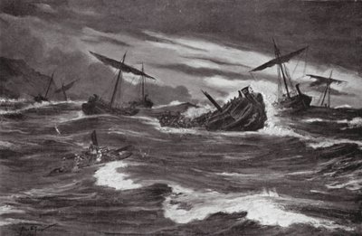 La flotte de Xerxès dans la baie de Casthanea - Allan Stewart