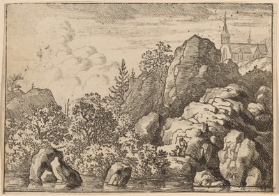 Église sur une colline, probablement vers 1645-1656 - Allart van Everdingen