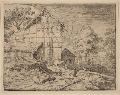 Chaumière avec deux échelles - Allart van Everdingen