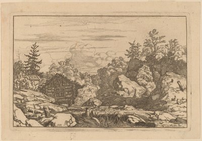 Cottages au bord de la rivière - Allart van Everdingen