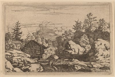 Cottages à la banque - Allart van Everdingen