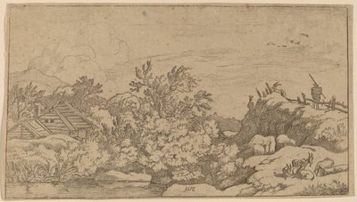 Berger de chèvres sur une colline - Allart van Everdingen