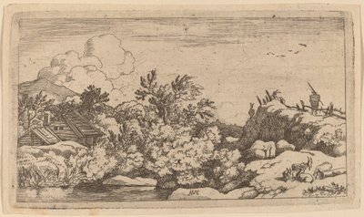 Berger de chèvres sur une colline - Allart van Everdingen