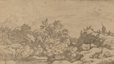 Troupeau de chèvres sur une colline, probablement vers 1645-1656 - Allart van Everdingen
