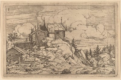 Hamlet sur une colline - Allart van Everdingen