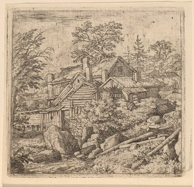Hameau sur un flanc de montagne - Allart van Everdingen