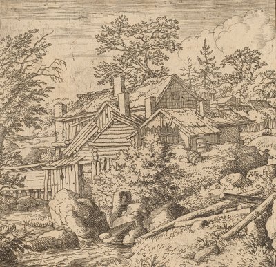 Hamlet sur un flanc de montagne, probablement vers 1645-1656 - Allart van Everdingen