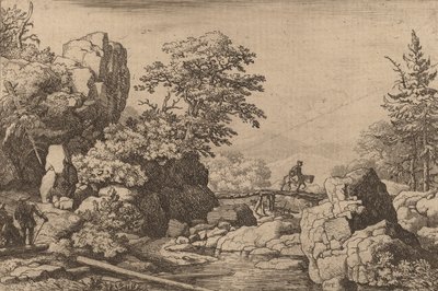 Cavalier sur un pont, probablement vers 1645-1656 - Allart van Everdingen