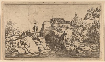 Cavalier sur un pont de pierre - Allart van Everdingen