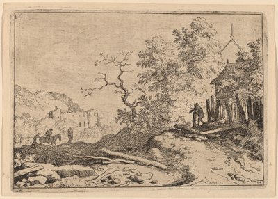 Cabane avec les restes d