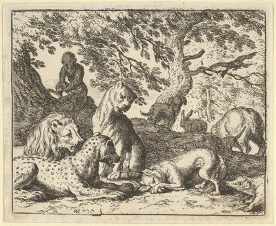 Renard accuse faussement son père de conspirer contre le lion, 1650-75 - Allart van Everdingen