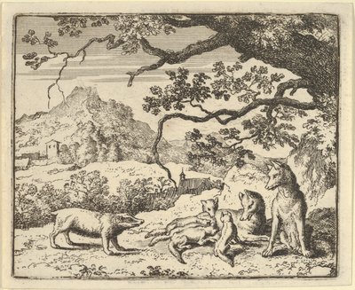 Renard reçoit une nouvelle citation du blaireau, 1650-75 - Allart van Everdingen