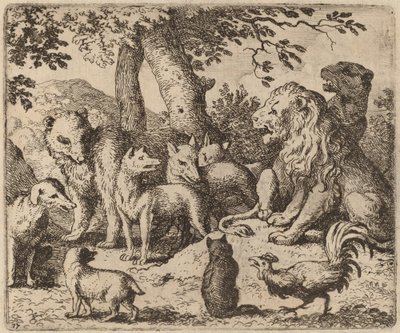 Renard tente de se disculper, probablement vers 1645-1656 - Allart van Everdingen