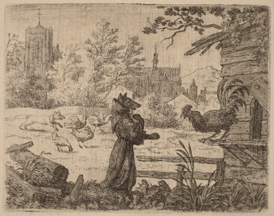 Renart déguisé en moine - Allart van Everdingen