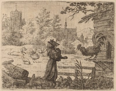 Renard déguisé en moine, probablement vers 1645-1656 - Allart van Everdingen