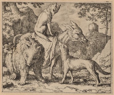 Reynard assis au sommet de l