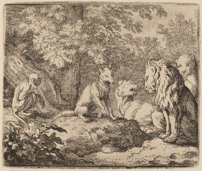 Reynard raconte une histoire de trésor caché, probablement vers 1645-1656 - Allart van Everdingen