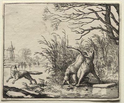 Renard le goupil : Une nouvelle accusation par le loup - Allart van Everdingen