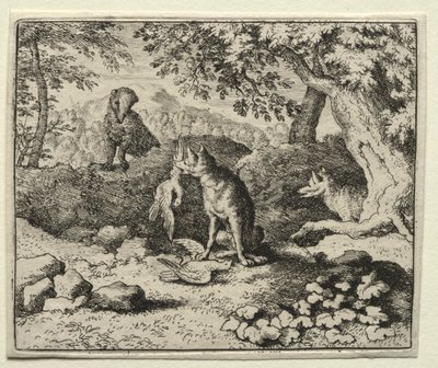 Renart le goupil : Le blaireau vient avertir Renart - Allart van Everdingen