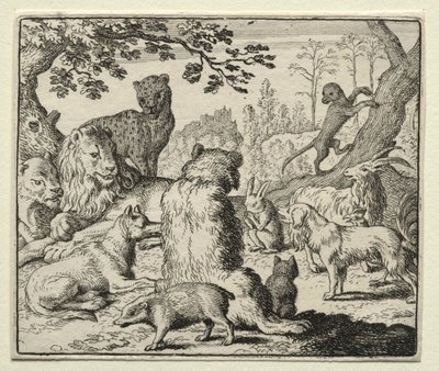 Renart le goupil : Le lion ordonne de chercher Renart - Allart van Everdingen