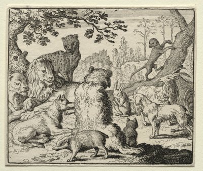 Reynard le Renard : Le Lion ordonne la recherche de Reynard - Allart van Everdingen