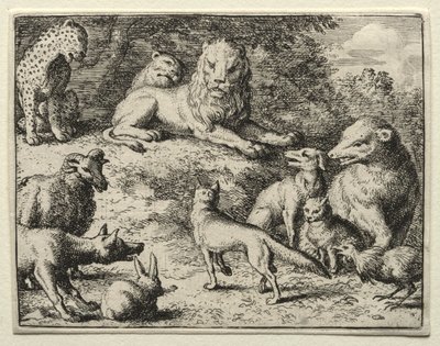 Renard le Goupil : Renard apparaît à la cour - Allart van Everdingen