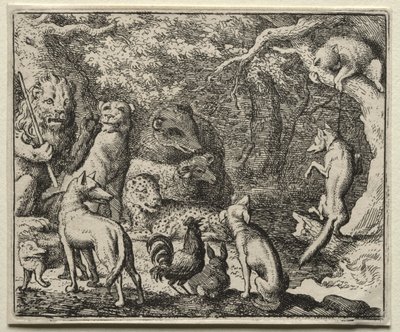 Renart le goupil : Renart demande la permission de se confesser - Allart van Everdingen