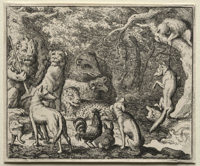 Reynard le Renard : Reynard demande la permission de se confesser - Allart van Everdingen