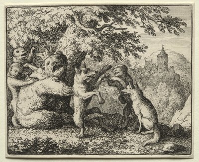 Renart le goupil : Renart équipé pour son pèlerinage - Allart van Everdingen