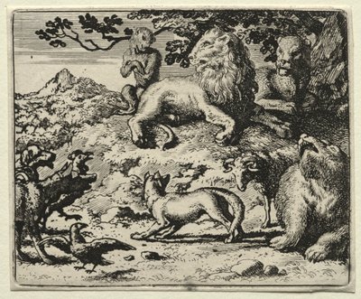 Reynard le Renard : Les animaux se plaignent du pardon de Reynard - Allart van Everdingen