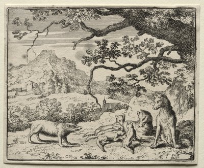 Reynard le Renard : Le Blaireau appelle Reynard à la cour - Allart van Everdingen