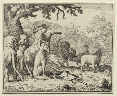 Renart le goupil : La bénédiction donnée à Renart - Allart van Everdingen