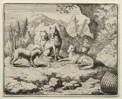 Renart le goupil : Le chat appelle Renart à la cour - Allart van Everdingen