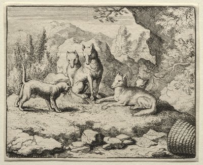 Reynard le renard: Le chat appelle Reynard à la cour - Allart van Everdingen