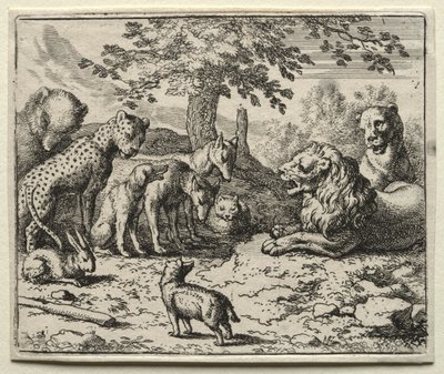 Reynard le Renard : Le Conseil des Lions - Allart van Everdingen