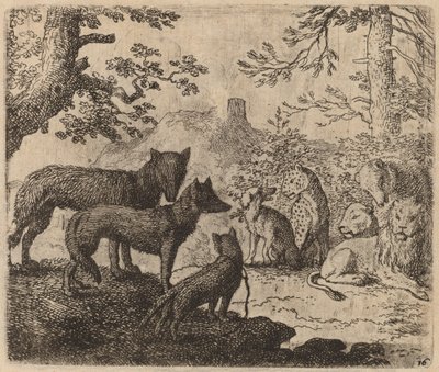 Les parents de Renard plaident pour lui, probablement vers 1645-1656 - Allart van Everdingen