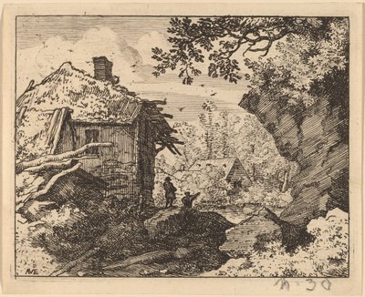 Cabane en paille vue de derrière, probablement vers 1645-1656 - Allart van Everdingen