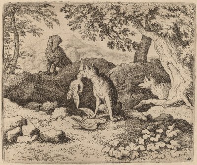 Le blaireau va avertir Renard, probablement vers 1645-1656 - Allart van Everdingen